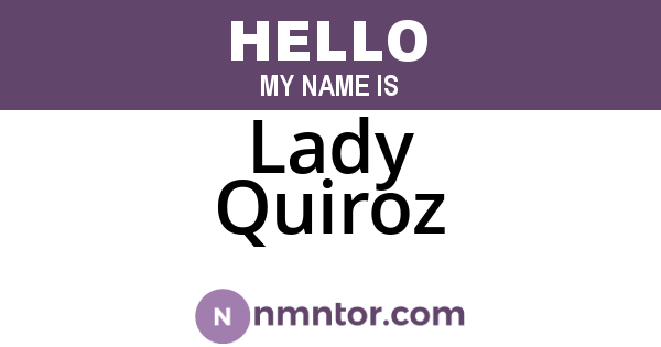 Lady Quiroz