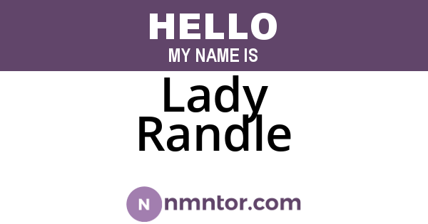 Lady Randle