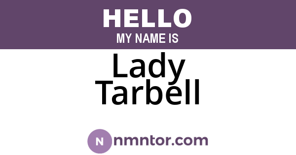 Lady Tarbell