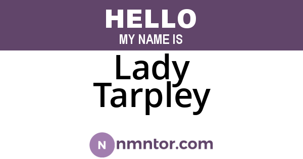 Lady Tarpley