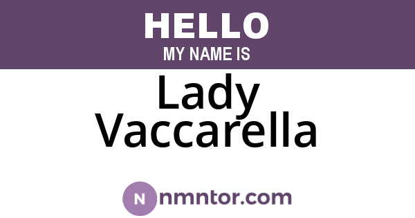 Lady Vaccarella