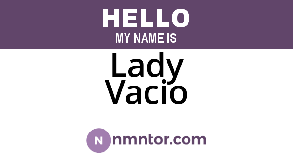 Lady Vacio