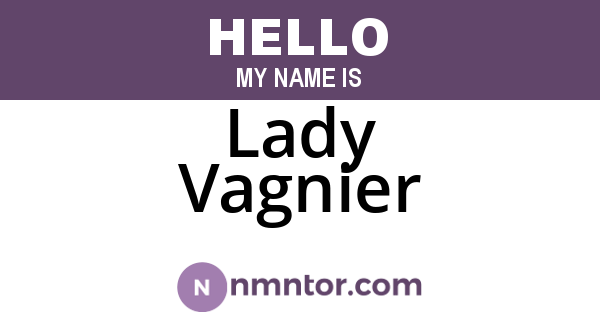 Lady Vagnier