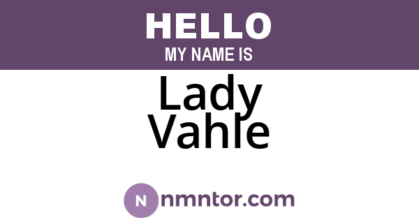 Lady Vahle