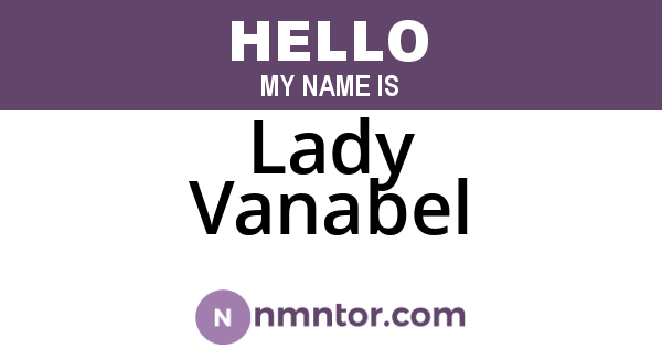 Lady Vanabel