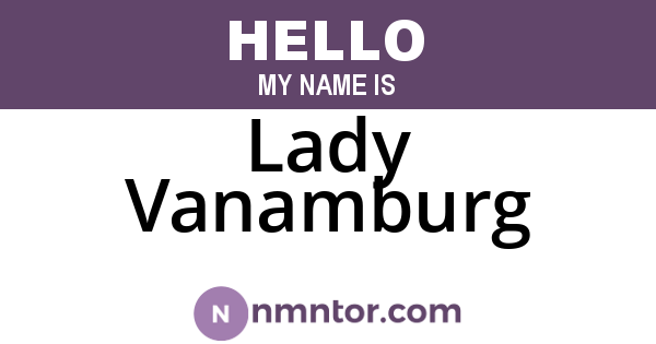 Lady Vanamburg