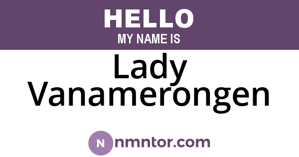 Lady Vanamerongen