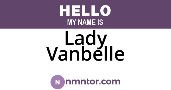 Lady Vanbelle
