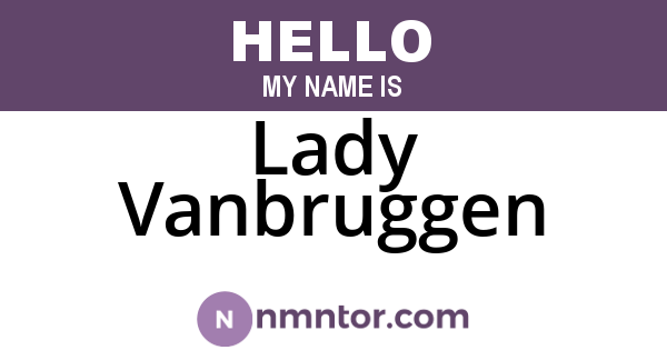 Lady Vanbruggen