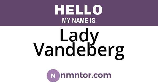 Lady Vandeberg