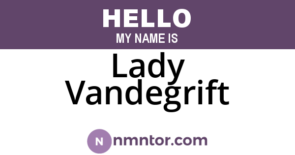 Lady Vandegrift