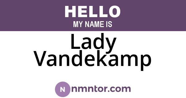 Lady Vandekamp