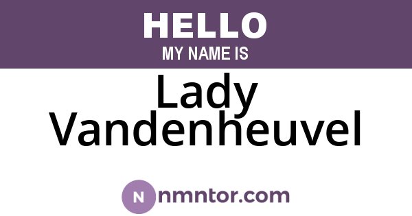 Lady Vandenheuvel