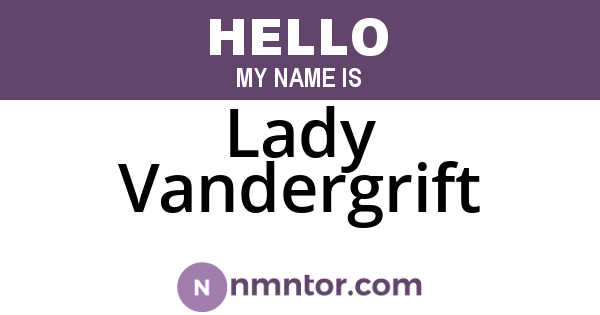 Lady Vandergrift