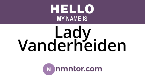 Lady Vanderheiden