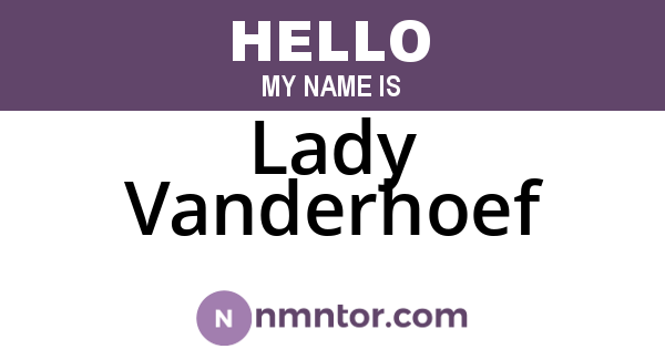 Lady Vanderhoef