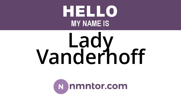 Lady Vanderhoff