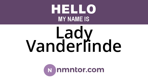 Lady Vanderlinde
