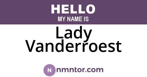 Lady Vanderroest