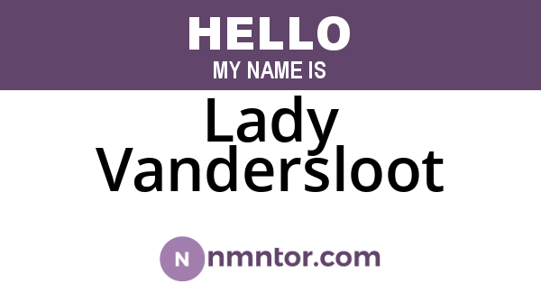 Lady Vandersloot