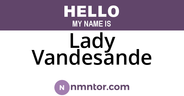 Lady Vandesande