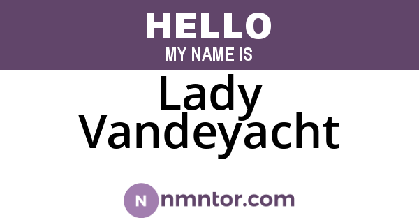 Lady Vandeyacht