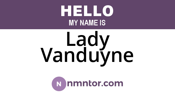 Lady Vanduyne