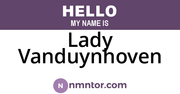 Lady Vanduynhoven