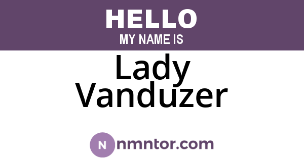 Lady Vanduzer