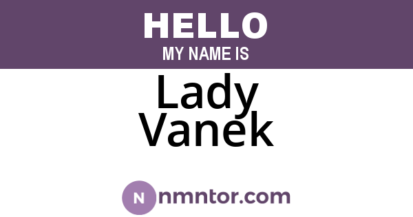 Lady Vanek