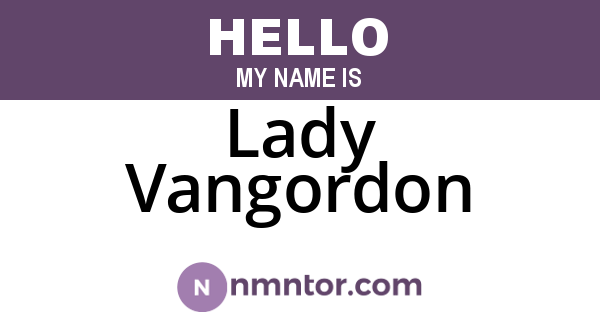 Lady Vangordon