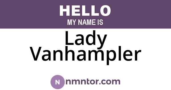 Lady Vanhampler