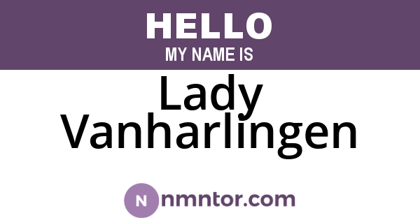 Lady Vanharlingen