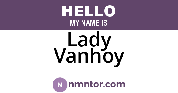 Lady Vanhoy