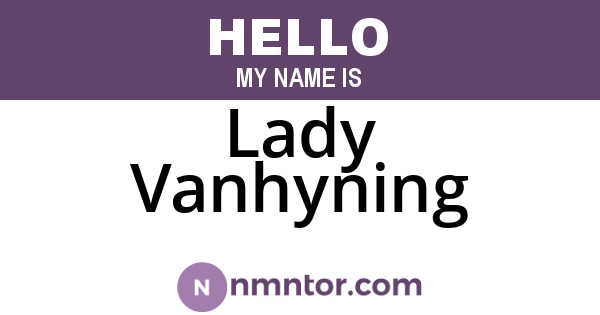 Lady Vanhyning