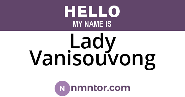 Lady Vanisouvong