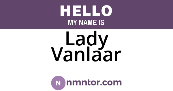 Lady Vanlaar