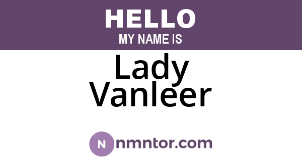 Lady Vanleer