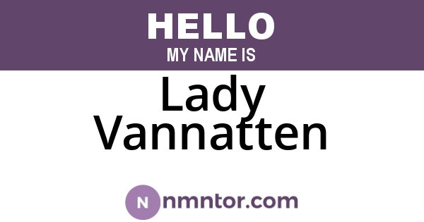 Lady Vannatten