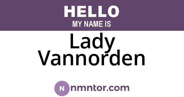 Lady Vannorden