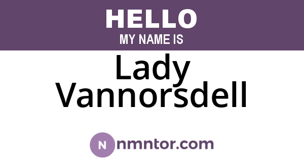 Lady Vannorsdell