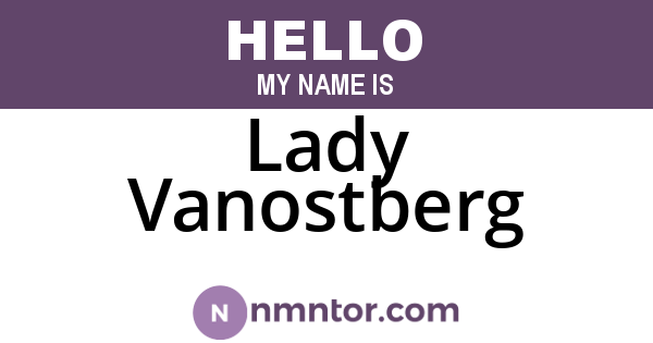 Lady Vanostberg