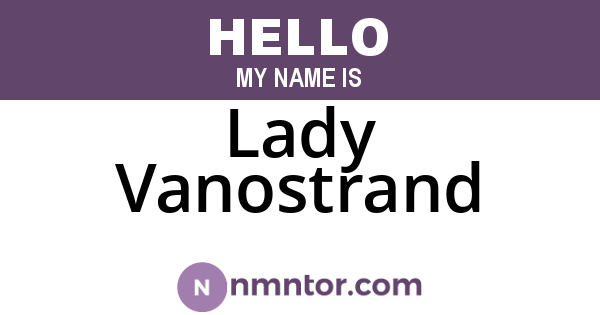 Lady Vanostrand