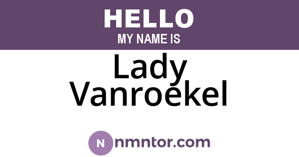 Lady Vanroekel