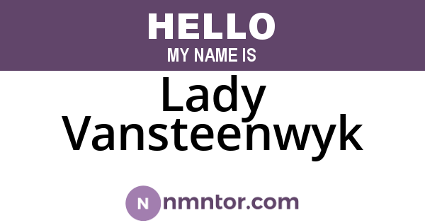 Lady Vansteenwyk