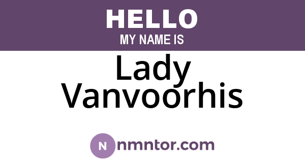 Lady Vanvoorhis