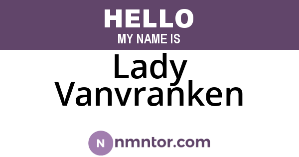 Lady Vanvranken