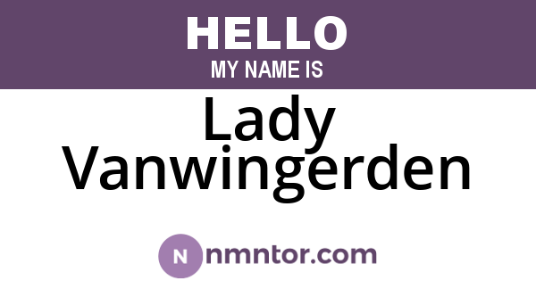Lady Vanwingerden