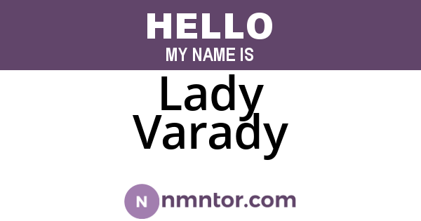 Lady Varady