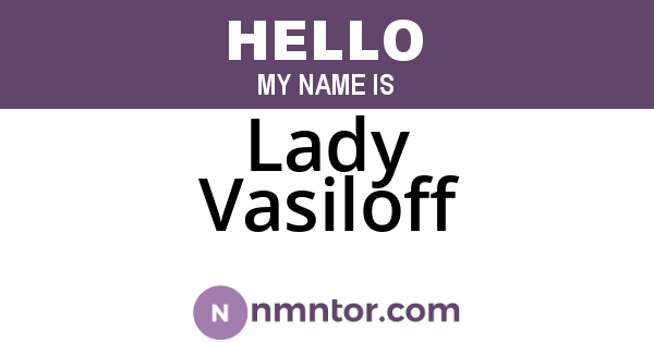 Lady Vasiloff
